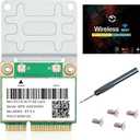 WiFi 6E Half Mini PCI-E WiFi Network Card 802.11AX AC MPE-AXE3000H 2.4GHz 5GHz 6GHz 5400Mbps Wireless Card BT5.2 MU-MIMO Mini PCIe Wi-Fi 6E Adapter OFDMA vPro for Windows 10/11 PC Laptops