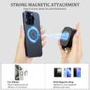 Magnetic Selfie Light Compatible with MagSafe for iPhone Rechargeable LED Fill Light with Mirror, CRI95, 5 Color Temps, Foldable Ring Light