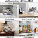 3-Tier Vitamin Storage Organizer, Organizer For Vitamin Bottles And Medicine Bottle, Vitamin Bottle Organizer For Countertop, Bathroom Cabinet Storage Items Are Clearly Visible