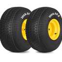 GICOOL 20x8.00-8 Tire and Wheel, 4 Ply Tubeless Lawn Mower Tire Replacement 20x8-8nhs Riding Tractor Mower and Rear Tire and Wheel Assemblies, 3.5" Offset Hub, 3/4" Borehole, and 3/16" Keyway, 2 Pack