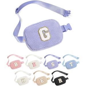 YOOLIFE 2025 Graduation Gifts - Graduation Gifts for Her Teen Girls Daughter Sister, Gifts for Kids Girls, Fleece Belt Bag Initial Fanny Pack, Purple G
