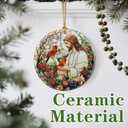 3 x Jesus Christ Ornament: Christmas Ornaments, Religious Christmas Decorations for Tree, Catholic Ornament & Christian Holiday Decor | Religious Gifts, Christian Gifts - Design D