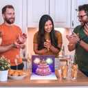 31st Birthday Cards, Light and Music Birthday Cake Happy Birthday Card, 3D Pop Up Birthday Gift Greeting Card for Women Men Wife Husband Friends