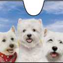 Dog Car Front Windshield Sunshade Westie Decor Vehicle Sun Shade Visor UV Ray Reflector Sun Protector, Keep Vehicle Cool, 55" x 30"