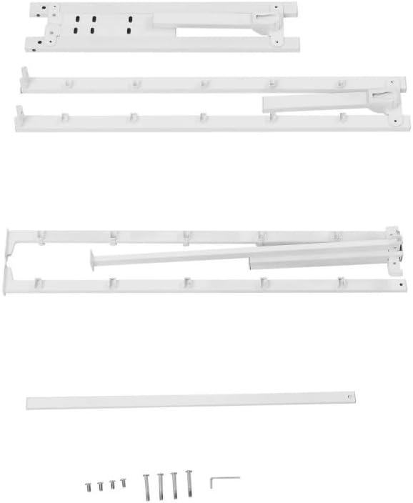 Mczan Full 14 Heavy Duty Steel Slat Platform Bed Frame with Storage Space Under Frame, No Box Spring Required, White