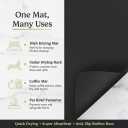 Dish Drying Mat Super Absorbent 16" x 12" Coffee Mat for Countertops Non-Slip Drying Mat for Kitchen Counter Easy to Clean Water Absorbent Mat Quick Dry Dish Drying Mats (Black)