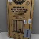 Carlson 29.536.5 Extra Wide Dog Gate with Small Pet Door, Walk-Through Pressure Mounted Metal Indoor Pet Safety Gate, Black, Tested and Trusted by Pet Parents, American Designed, American Owned