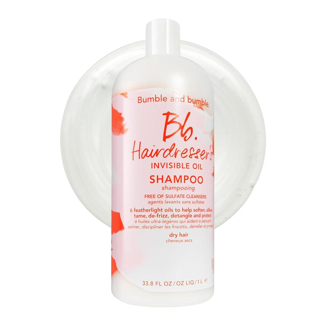 Bumble and bumble. Hairdresser's Invisible Oil Hydrating Shampoo | Anti Frizz, Softening, Color Safe | For All Curly, Wavy, Straight Hair Types | With Argan, Coconut + Grapeseed Oil