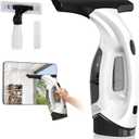Window Vacuum Squeegee Cordless, 2000Pa Electric Window Cleaner Tool with 2200mAh & 150ml Water Collection Tank, Cleaning Kit Shower Squeegee for Glass Doors, Tiles, Mirrors, Car (White)