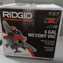 RIDGID 62698 RT0600 NXT 6-Gal. Wet Dry Shop Vacuum with Casters, 4.25 Peak HP Motor, and Pro Locking Hose, Dark Gray and Red