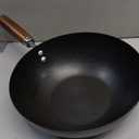 Carbon Steel Wok Pan, 9.5" Authentic Chinese Stir-Fry Pans Set with Glass Lid, 1.65lb Lightweight Flat Bottom Small Wok for 1-2 Servings