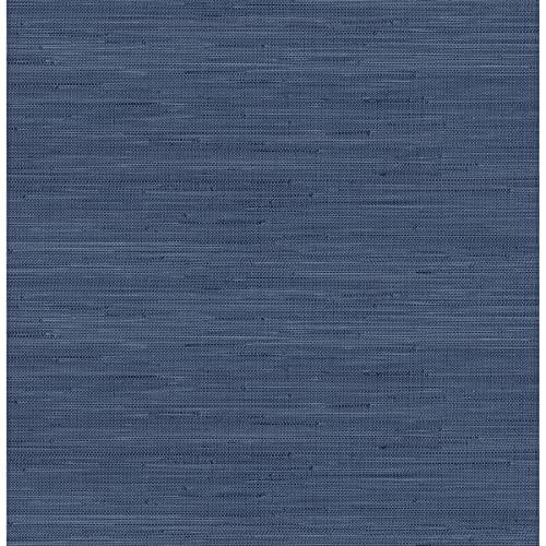NuWallpaper x Society Social Classic Faux Grasscloth Peel and Stick Wallpaper, Navy Blue