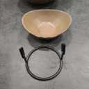 2 Tierd Fruit Bowl Set with Metal Stand Porcelain Fruit Basket for Kitchen Counter Fruit Holder Food Display Set for Party Fruit, Vegetable, Snack, Nuts, Brown