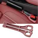 Mtverver 2PCS Car Seat Gap Filler Organizer with Phone Holder, [Upgrade Version] Car Seat Gap Organizer for Prevent Falling, Essential Car Accessories Car Side Seat Gap Filler (Claret)