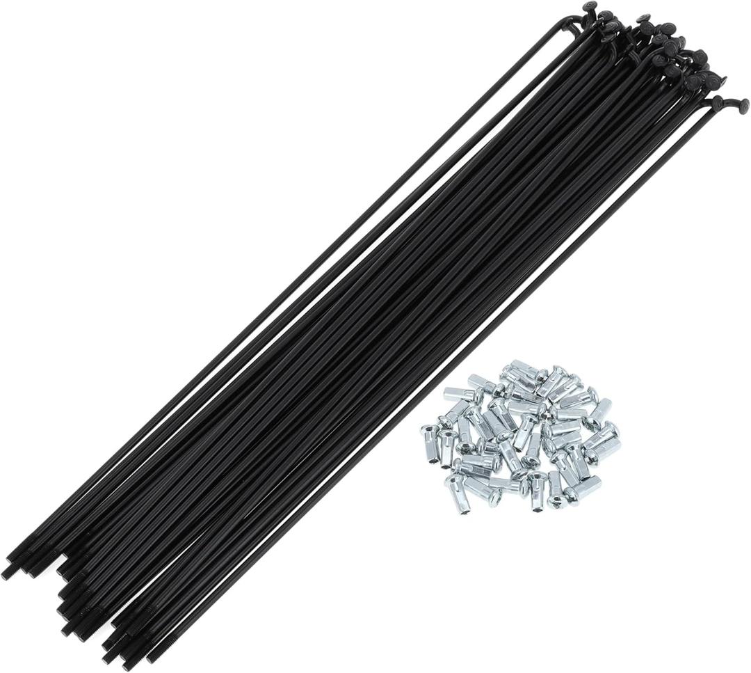 Bicycle Spokes 12G 260mm Length Bike Wheel Spokes Carbon Steel Black 1 Set