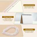 PATIKIL 100 Pack Plastic Spiral Binding Coils, 11mm(7/16") Binding Coils 60 Sheet Capacity Spiral Binder Rings 3:1 Pitch for Office Classroom, White