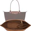 Purse Organizer Insert for Le Pliage Large Handbags Insert Organizer (Brown, Large)