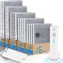 16 PCS Vacuum Seal Bags for Clothing with Electric Air Pump, Compression Space Saver, Vacuum Storage Bags for Luggage, Travel, Blankets, Pillows, Bedding and Moving, Hand Pump Included (16 Combo - Couple Travel Kit)