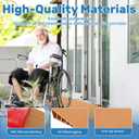 1" Rise Threshold Ramps for Doorways 40'' L Floor Transition Strip Self-Adhesive Wheelchairs Ramps, Edge Door Threshold Reducer Transition Strips for Home Steps (Brown)