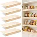 Tristcily 5 Pcs Wire Rack Covers Wood Shelf Covers for Removable Closet Decoration, Shelves Cover for Wire Shelving – Ready to Use for Pantry, Kitchen, Bathroom, Garage & Closet Shelves-24x12 Inch