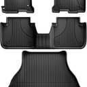 All Weather Floor Mats Fit for Honda Accord 2017 2016 2015 2014 2013 (Not for Coupe & Hybrid), Custom Fit TPE Floor Liners for Accord 1st & 2nd Row & Trunk Mat Full Set Car Mats, Black