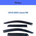 IG Window Visors Fit for 2016-2022 Lexus RX350 RX450h, Out-Channel Rain Guards Vent Wind Deflectors 4PC, Car Accessories for 16-22 Lexus RX Series