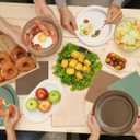 CMUSKO Woodland Baby Shower Decorations - 150pcs Brown Sage Green Forest Animal Theme Plates & Napkins Kit Serves 50- Safari Party Supplies for Birthday, Baby Shower Neutral