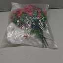 Artificial Flowers for Outdoors Fake Plants - 16 Bundles Faux Outside Greenery Boxwood No Fade Plastic Shrubs Fall Decor Farmhouse Home Garden Thanksgiving Mums (Red)