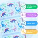 Shellwei Vinyl Mat for Kids Preschool Daycare 52 x 20 x 1'' Kids Folding Rest Mat for Boys Girls Classroom Home Travel(Dinosaur)