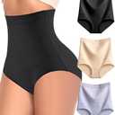 FINETOO Womens Tummy Control Shapewear Underwear High Waisted Seamless Panties Girdle Full Coverage Postpartum Briefs 3 PACK Size XXL