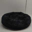 WNPETHOME Calming Dog Beds for Large Dogs, Anti-Anxiety Donut Pet Bed, Fluffy Faux Fur Plush Dog BedWarming Cozy Soft Round Pet Bed for Large Jumbo Dogs, Cat Cuddler Cushion (Navy Grey)