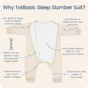 Baby Sleep Sacks with Feet, 1.0 TOG Long Sleeve Wearable Blanket for 0–6M Infants & 2T–4T Toddlers, Soft and Cozy (Beige)