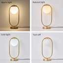 Mid Century Modern Table Lamp White Glass Shade Nightstand Lamp Small Gold Table Lamp for Bedside Bedroom Living Room Office