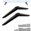 TV Stand for Westinghouse Roku TV Legs, TV Stand Legs for Compatible with Holes Center Distance 1.3cm/0.51inch - 2.4cm/ 0.94inch, Please Measure Distance Between TV Bottom Two Holes, Black