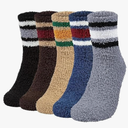 Mens Womens Fuzzy Socks Winter Warm Thermal Thick Boot Slipper Fluffy Sleeping Bed Sock for Christmas Gifts Unisex, Color: Multicolor 5