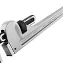 MAXPOWER 14-Inch Pipe Wrench, 40% Lighter Aluminum Plumbing Wrench, Heavy Duty Straight Pipe Wrenches Jaw Max Capacity 2 inch