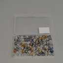 AIPRIDY 100Pcs 15x11mm Painting Murano Large Hole Glass Beads Mix Color with Silver Brass Cores European Charm fit Bracelet Necklace (10 Color Lampwork Beads)
