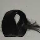 Bangs Hair Clip in Bangs, French Natural Black Fake Bangs Hair Clip on Bangs for Women Fringe with Temples Hairpieces Faux Bangs for Daily Wear