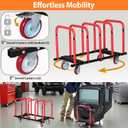 Heavy-Duty Door Holder Cart with Sliding Hanger & 5" Wheels, Storage Cart Hanger Rack Fits 2007-2024 Jeep Wrangler JK/JL/Gladiator JT & 2021-2024 Ford Bronco