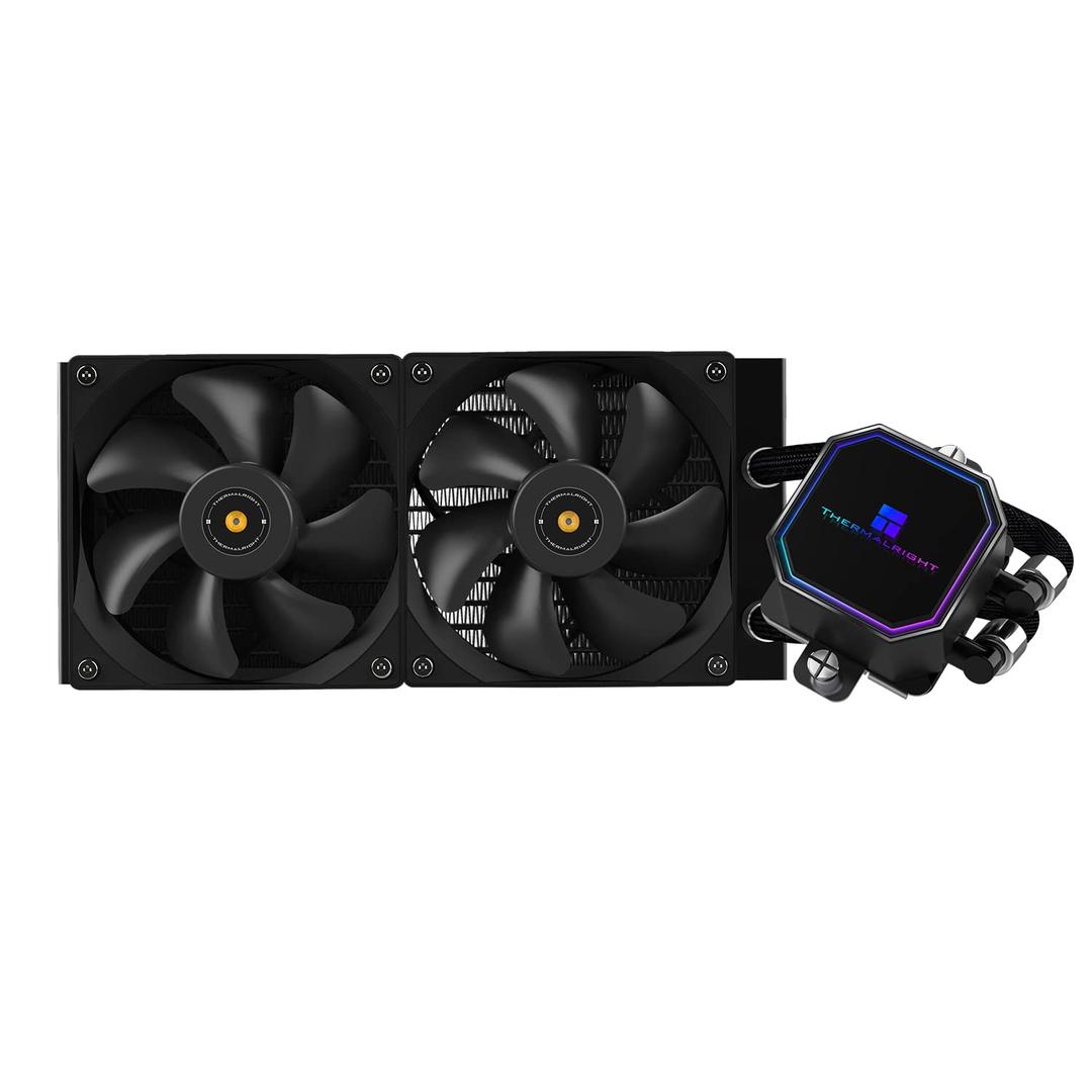 Thermalright Frozen Prism 240 Black Liquid CPU Water Cooler with 120mm PWM Fan,240 Black Cold Row Specification,Integrated Water-Cooler Heatsink for AM4/AM5,Intel LGA1700/1851/1150/1151/1200/2011