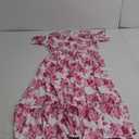 STYLEWORD Women's Summer 2025 Casual Short Sleeve Tiered Flowy Spring Dress Long Midi Beach Sundress Vacation Outfits M