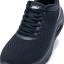 QAUPPE Wide Toe Box Shoes Women Walking Plantar Fasciitis Sneakers Arch Support Orthotic Tennis Shoes Black