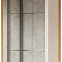 Bathroom Mirror, Modern Wall Mounted Framed Bathroom, Hotel Long Arched Semi-Circular Mirror, Oval Shaped Artistic Bathroom Mirror,Gold, 29.5" x 70.5"