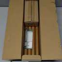 QDWIS Wood Curtain Rods for Windows 48 to 84 Inch,1'' Diameter Drapery Rods with Imitation Wood Grain Leaf Pattern Finials,Boho Adjustable Heavy Duty Curtain Rods Set,36-88'',Color:Natural Wood