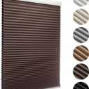 MYshade Cordless Blackout Cellular Shades for Windows, Honeycomb Window Shades with Thermal Insulation, Child & Pet Safe Room Darkening Shade, Easy Install, 26" W x 48" H, Taupe