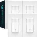 4 Pack Motion Sensor Light Switch, Neutral Wire Required, Single Pole Only (Not 3-Way), Indoor in-Wall Occupancy Sensor with Wall Plate, Adjustable Timer, Title 24, UL Certified, White