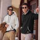 JMIERR Men's Hoodies Sweatshirts Casual Fleece Pullover Hoodie Pocket (Gold, L)