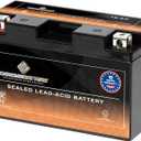 CB CHROMEBATTERY YT7B-BS 12V 110 CCA AGM  Maintenance-Free Battery for ATV, Motorcycle, Scooter, Jet Ski  7 Ah T3 Nut & Bolt  Fits Yamaha Raptor 250, Honda CRF150, Polaris Outlaw & More