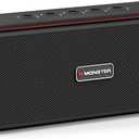 Monster Shock Plus Bluetooth Speaker,Portable Speaker with 40W Loud Stereo Sound,Bluetooth 6.0,TWS Pairing, 20H Playtime, Support AUX/TF Card, IPX6 Waterproof Wireless Speakers for Travel,Outdoor,Home