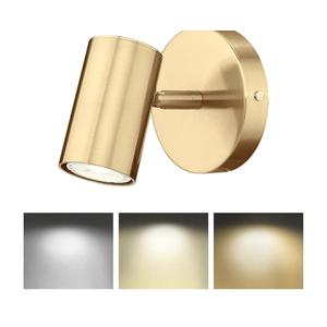 Gold Wall Sconce, Modern Wall Light Fixture, LED Track Lighting with GU10 Bulb for Bedroom Entryway Bathroom Kitchen, SL4830-1W-BB